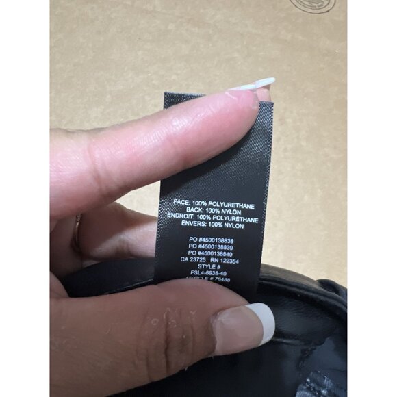 Aritzia Black Wilfred Rebel Vegan Faux Leather Pants Side Pockets Size 10 - Picture 7 of 9